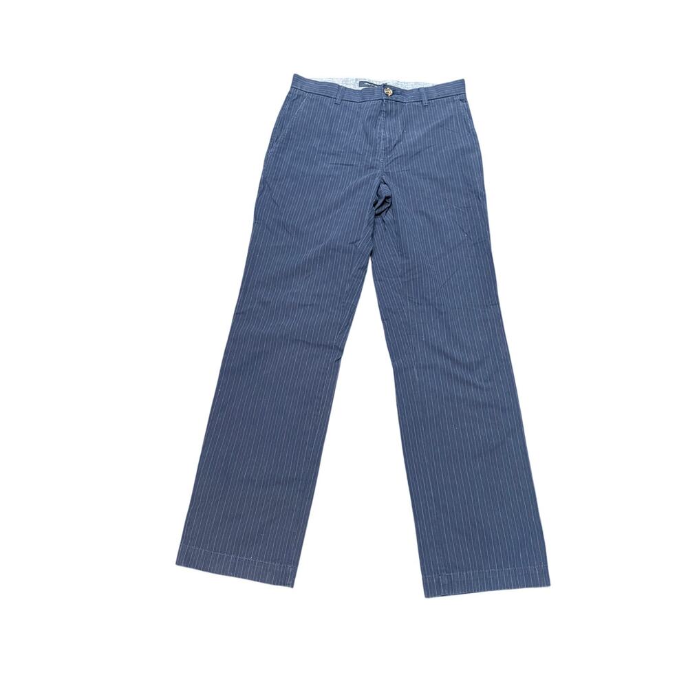 Tommy Hilfiger Women’s Hampton Chino Pants Blue white Pinstripe Size 30/32